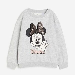 H&M Light Gray Minnie Mouse Kids Sweatshirt